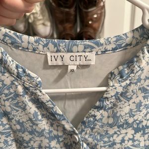 Ivy City Blue long sleeve dress